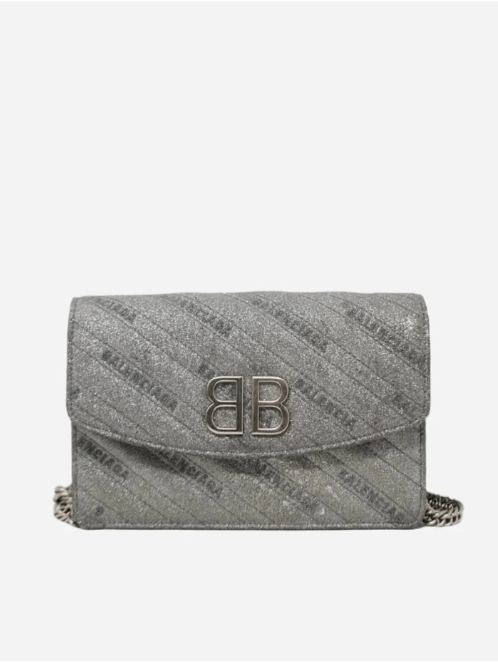Balenciaga Silver Wallet On Chain